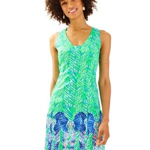 NWT LILLY PULITZER TANDIE SHIFT TOUCAN GREEN COSTA VERDE ENGNEERED SZ 6